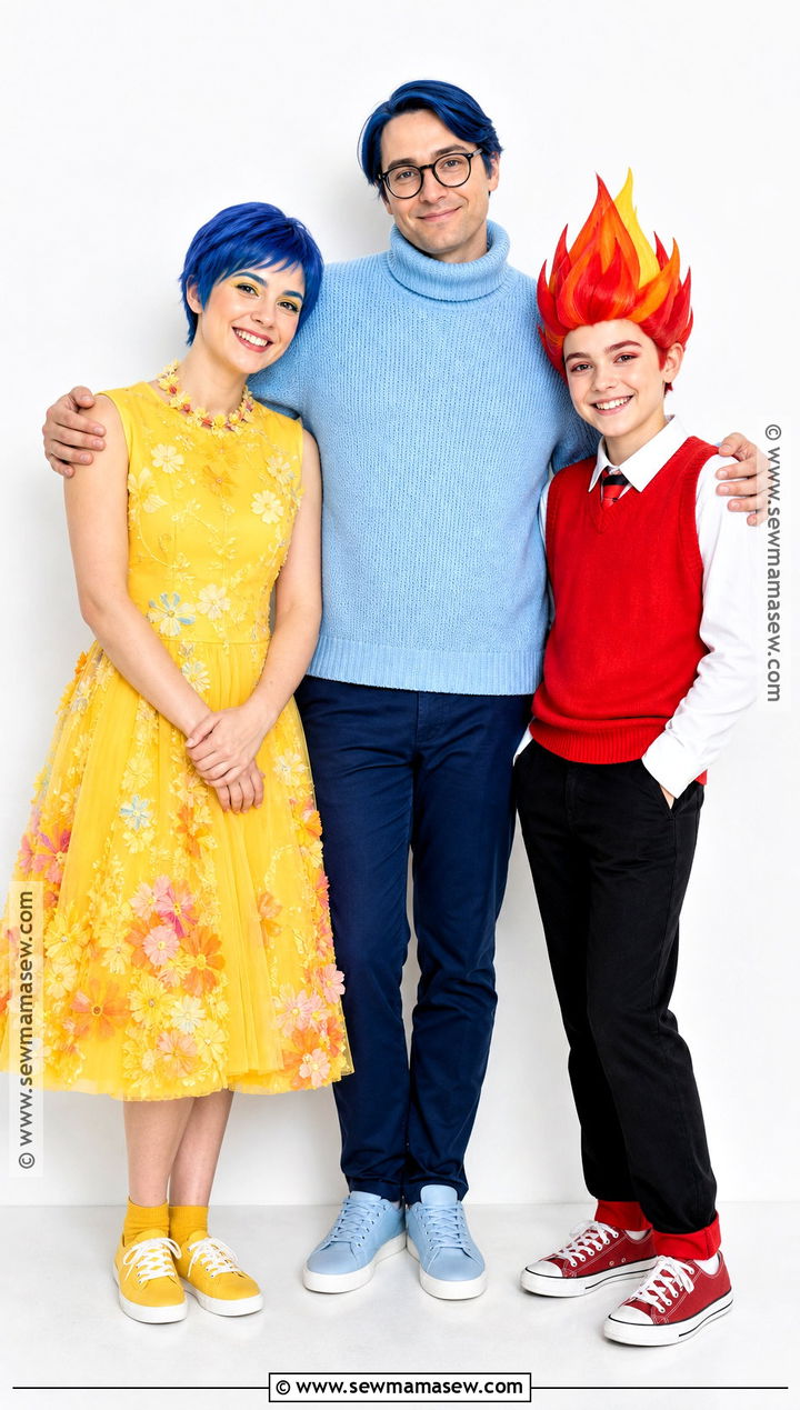 Inside Out Family Costume - 30 family costumes for 3