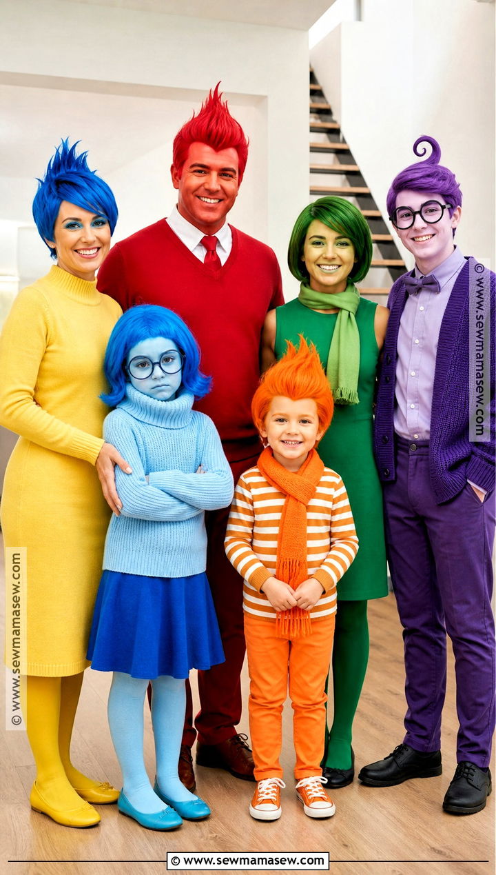 Inside Out Family Costume - 35 disney family costumes