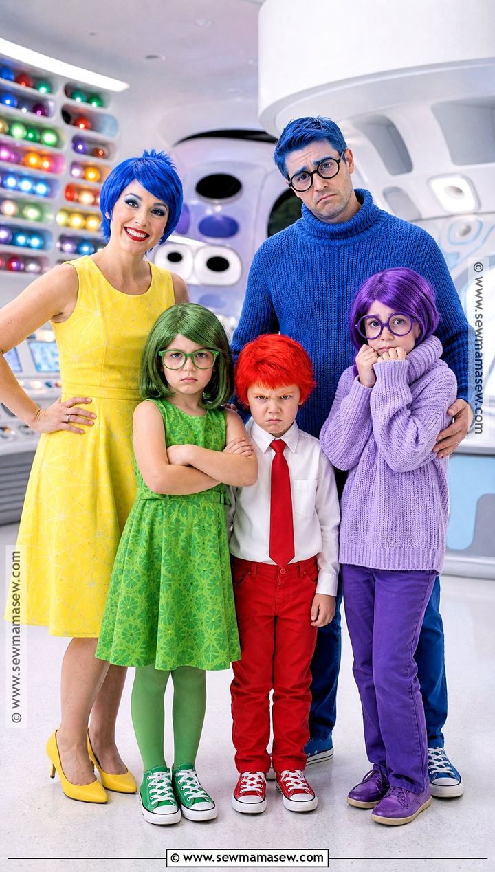 Inside Out Family Costume - 45 family costume ideas
