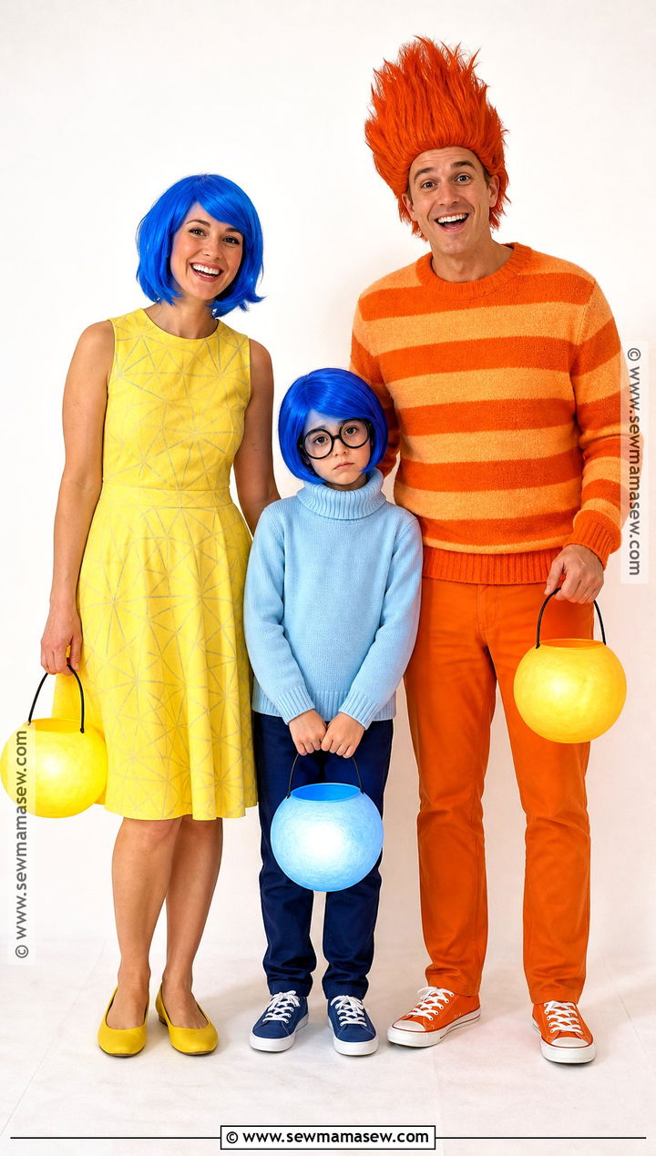 Inside Out Family Costume - 45 family of 3 halloween costumes
