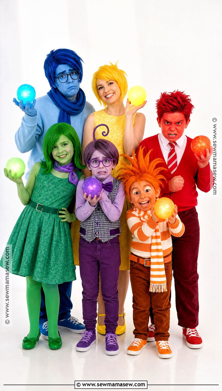 Inside Out Family Costume For Six - 30 family of 6 halloween costumes