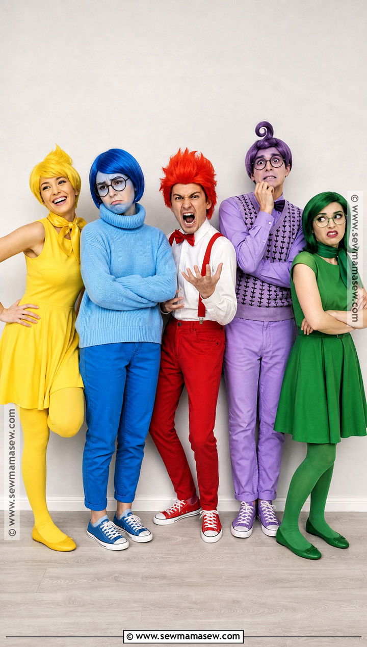 Inside Out Group Halloween Costume - 35 group of 5 halloween costumes