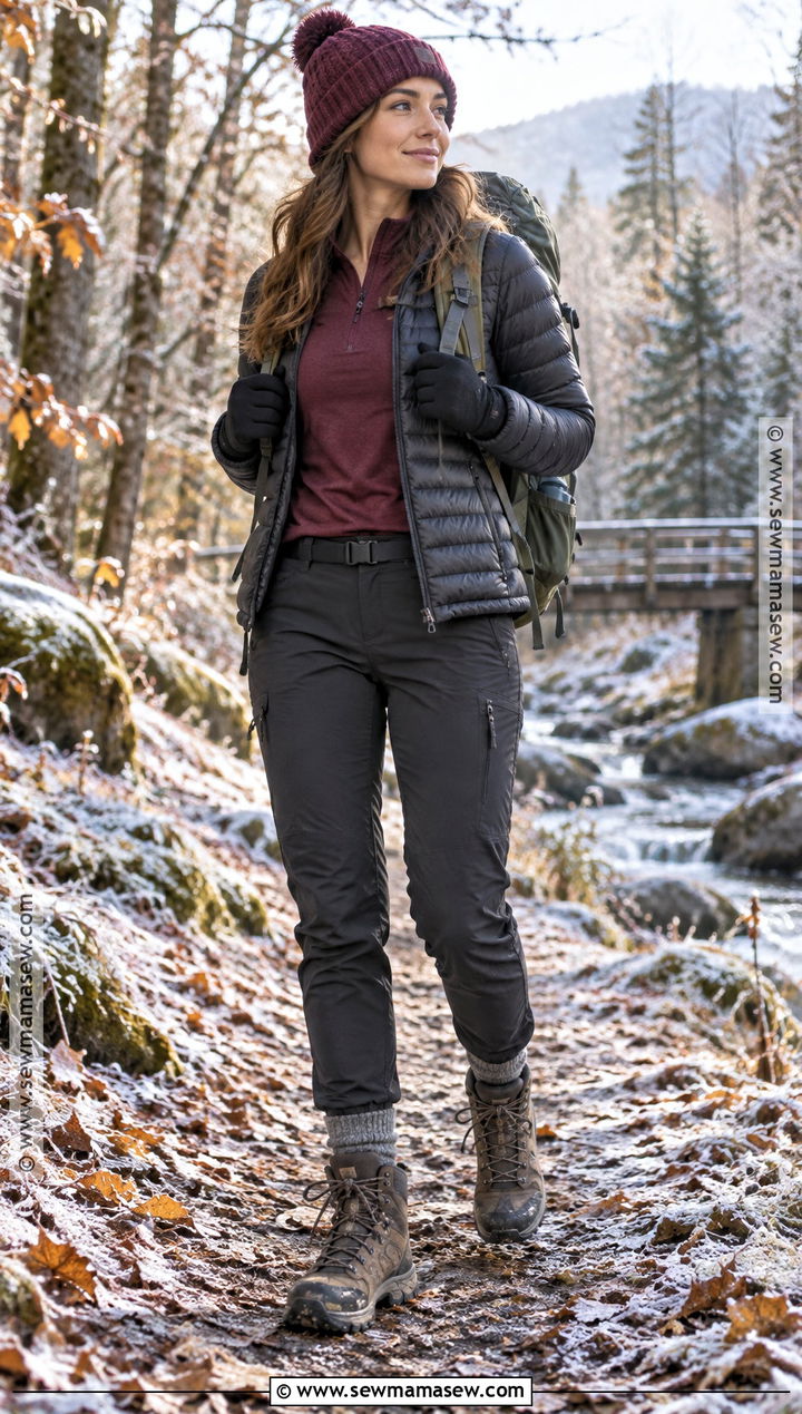Insulated Autumn Hiking Boots With A Quilted Jacket - 15 Autumn Hiking Boots