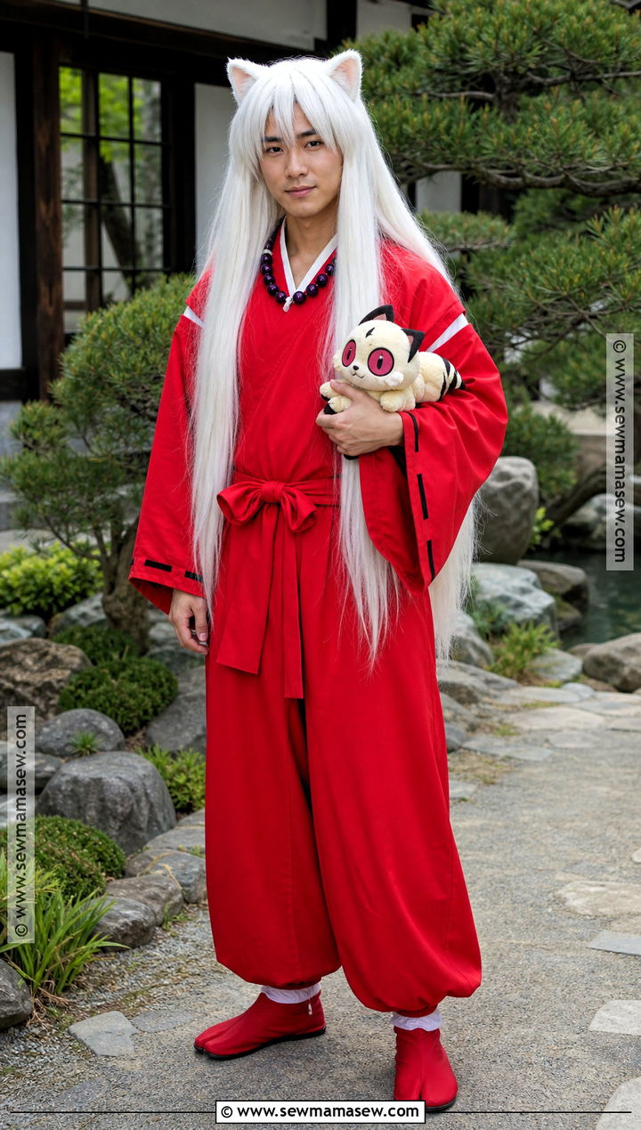 Inuyasha Cosplay With Red Robe - 30 white hair cosplay ideas