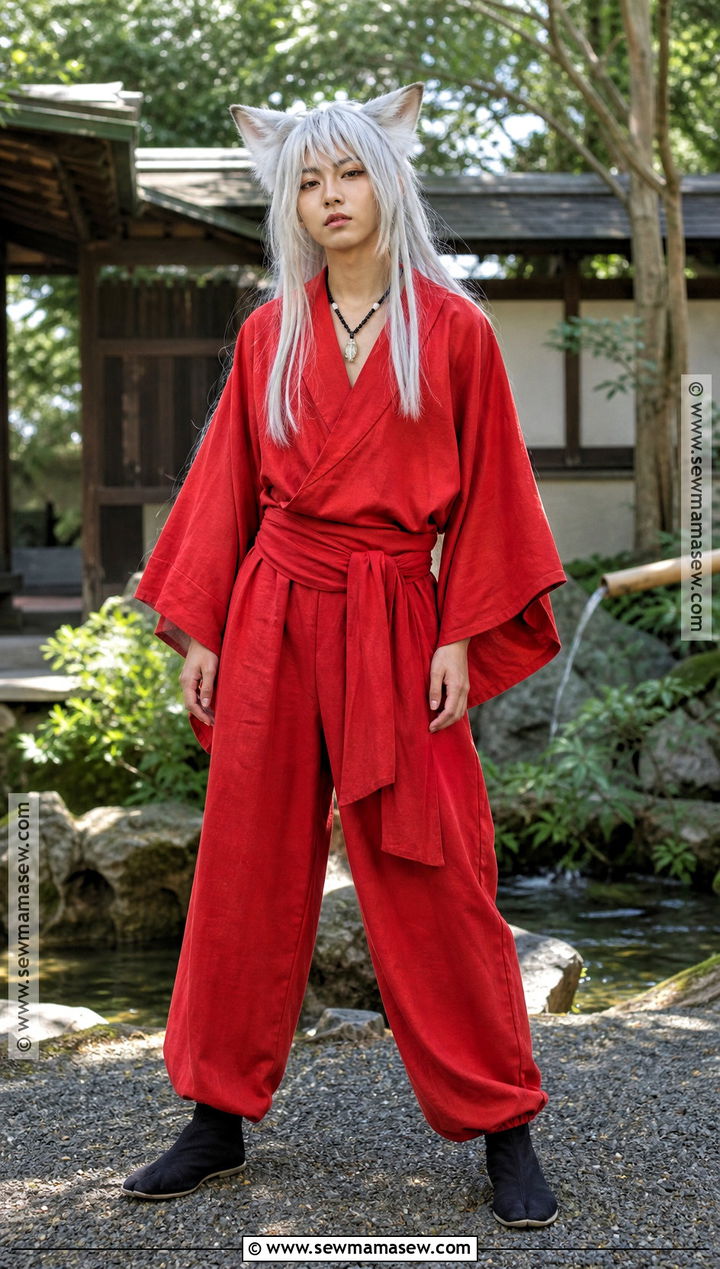 Inuyasha Costume With Red Robe And White Wig - 30 easy anime costumes
