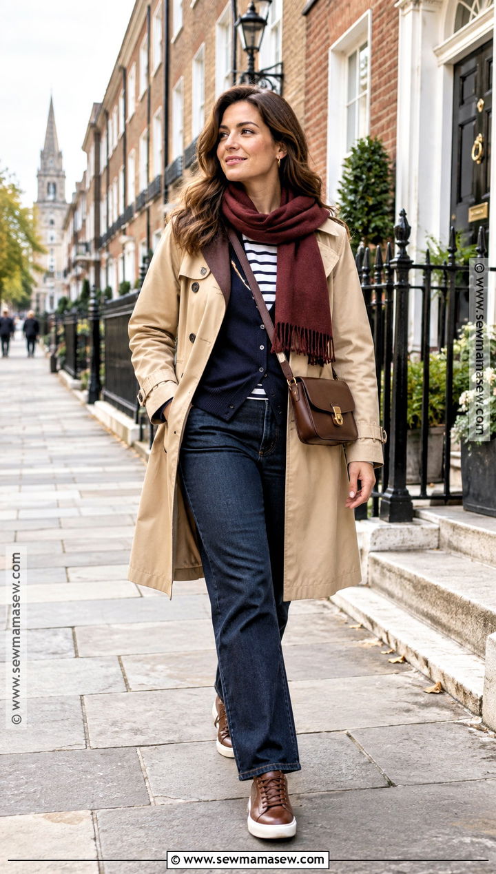 Ireland September Trench Coat And Jeans Outfit - 20 outfits for ireland in september