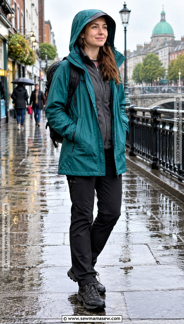 Ireland September Waterproof Parka And Travel Pants Outfit - 20 outfits for ireland in september