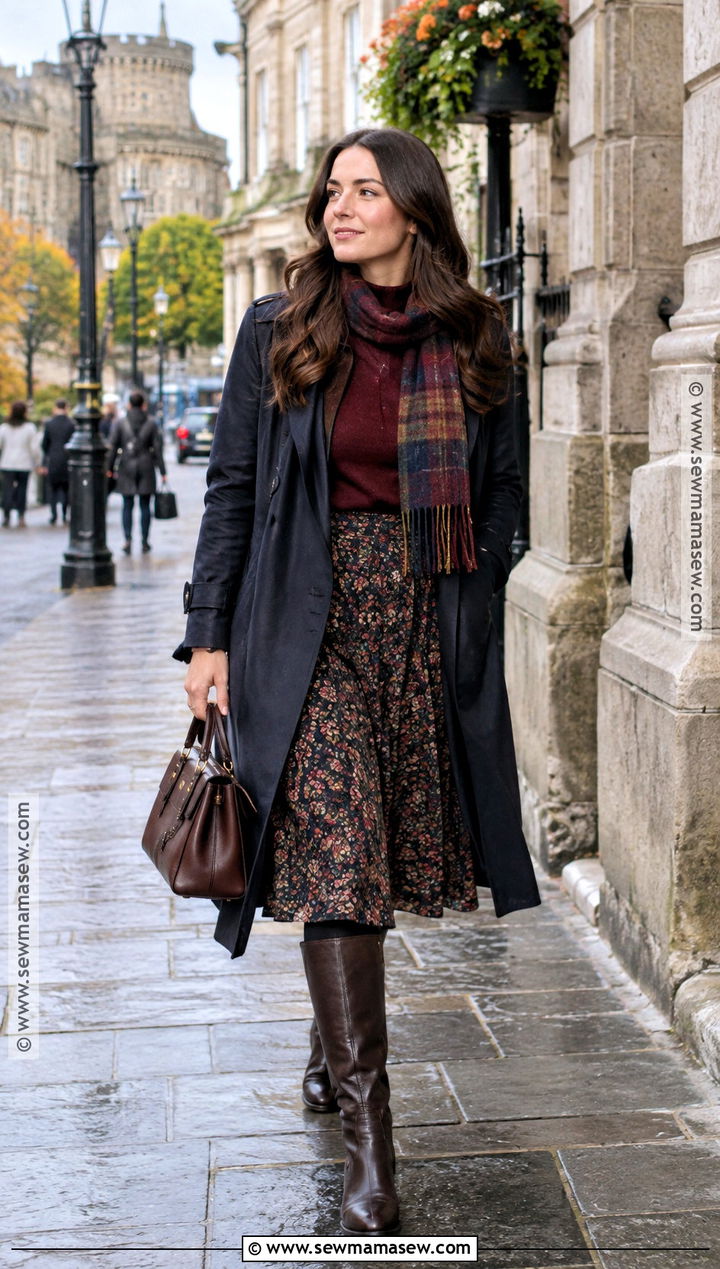 Ireland Sweater And Midi Skirt Outfit - 15 Ireland In October Outfits