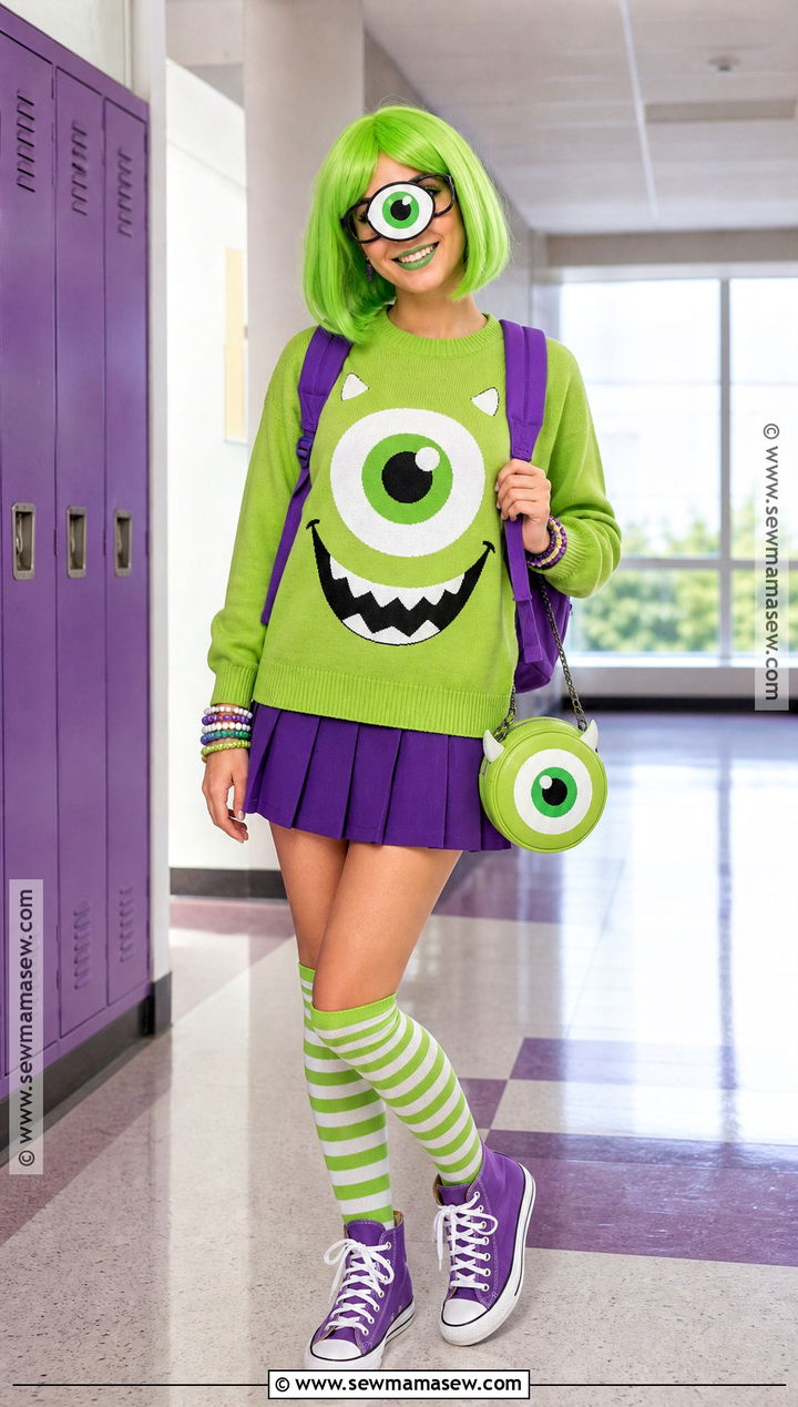 Iris Clops Costume With Green School Outfit - 40 monster high costumes