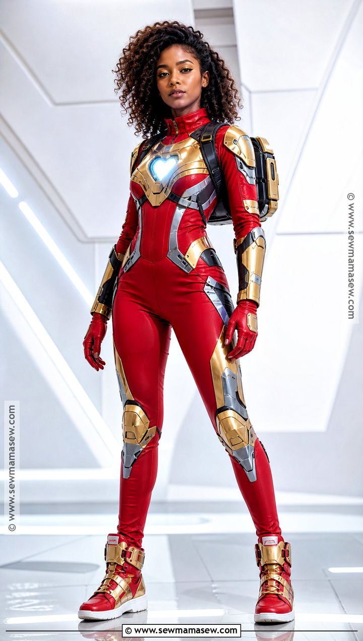 Ironheart Costume With Red Armor - 30 Marvel Halloween Costumes for Women
