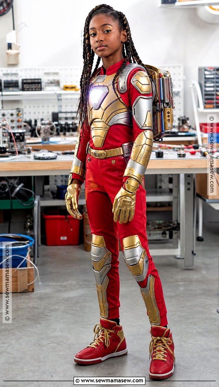 Ironheart Costume With Red Armor - 30 girl superhero costumes