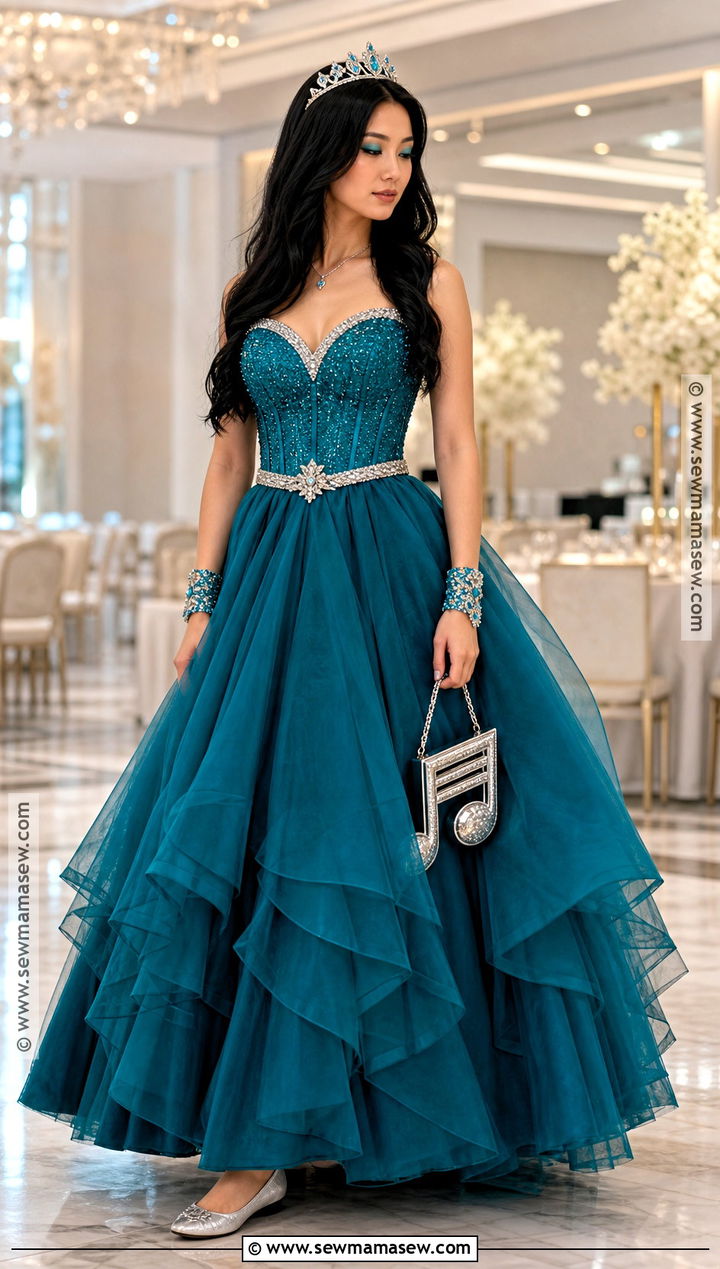 Isla Teal Princess Gown Costume - 30 barbie princess charm school costume ideas