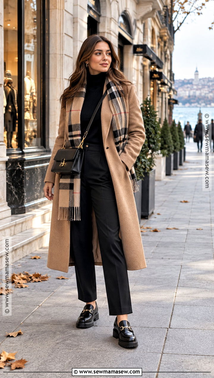 Istanbul Fall Wool Coat And Turtleneck Outfit - 15 istanbul fall outfit ideas