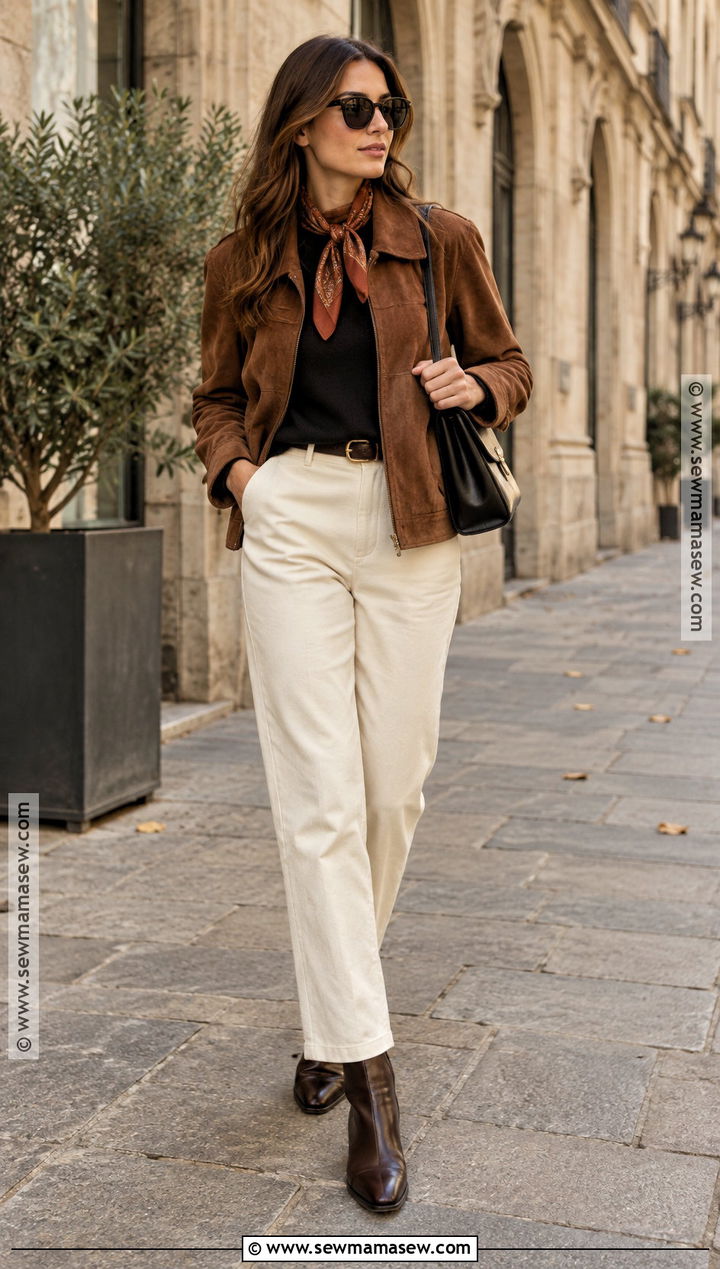Italian Autumn Suede Jacket Outfit - 25 italian autumn outfits