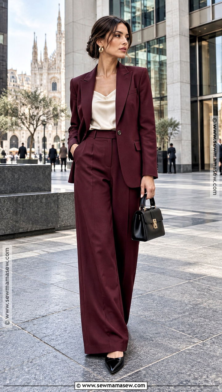 Italian Burgundy Suit Outfit - 20 Fall Italian Outfits