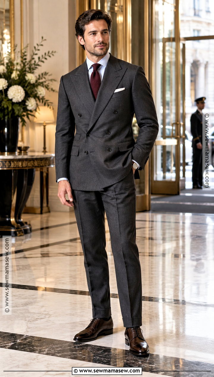 Italian Fall Double Breasted Suit Outfit - 15 italian men fall fashion ideas
