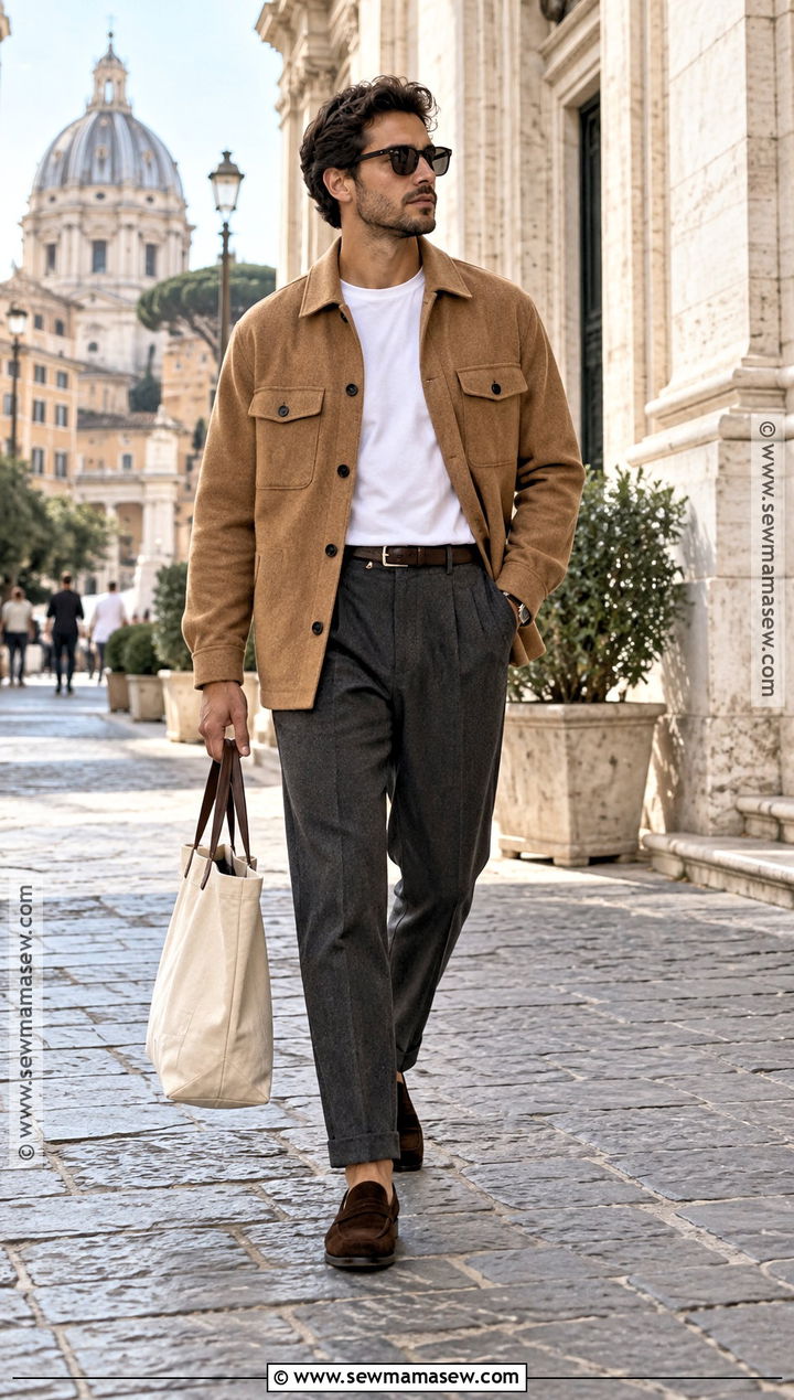 Italian Fall Overshirt And Loafers Outfit - 15 mens fashion italy fall ideas