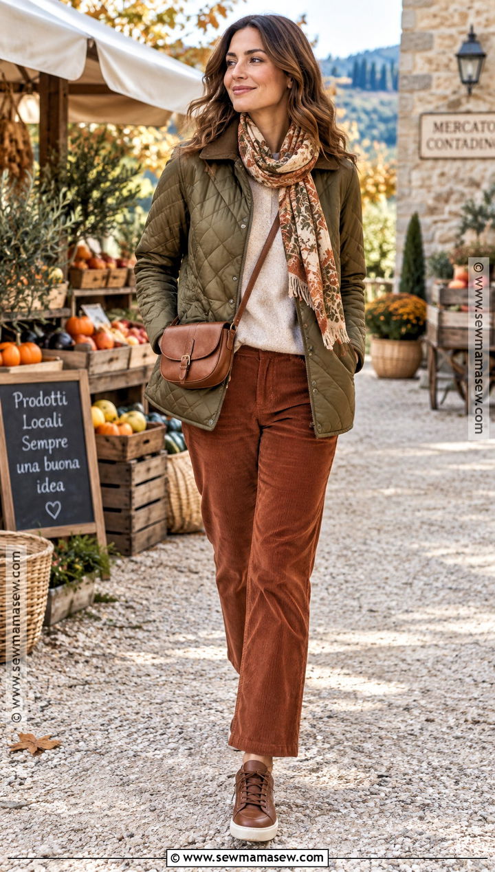 Italian Fall Quilted Jacket Outfit - 25 italian fall outfits