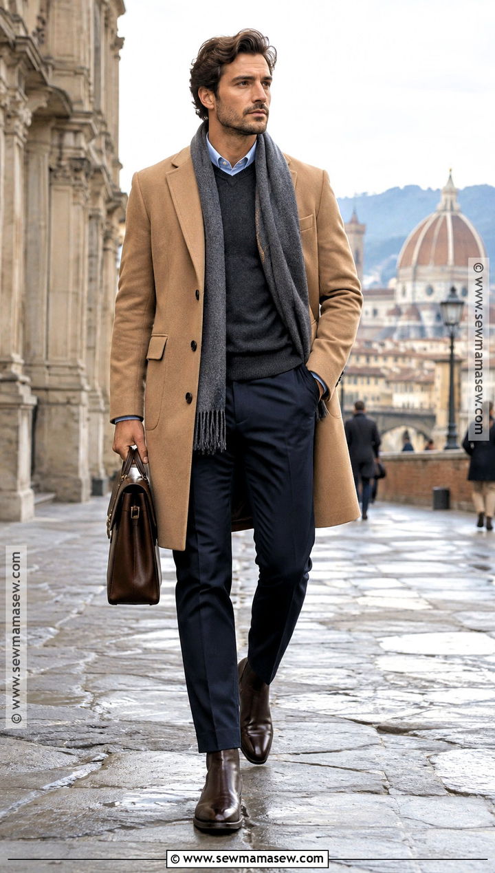 Italian Fall Wool Coat And Tailored Trousers Outfit - 15 mens fashion italy fall ideas