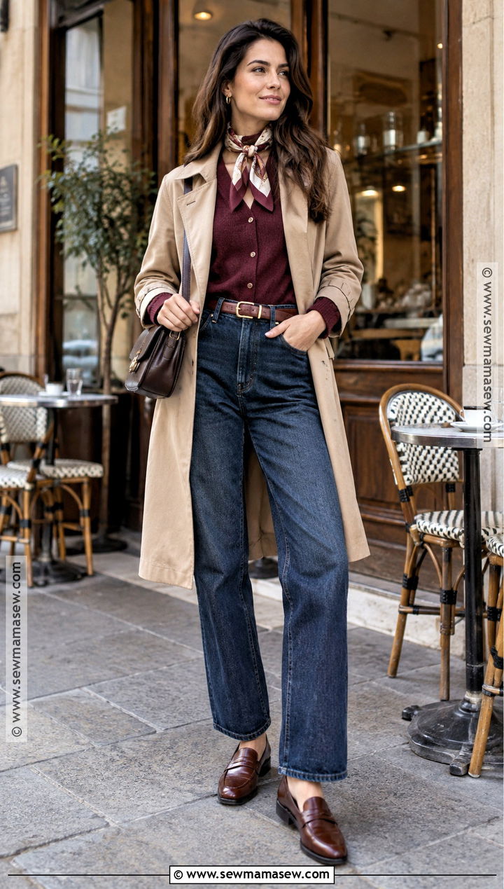 Italy Autumn Cardigan and Straight Leg Jeans Outfit - 20 autumn italy outfit ideas