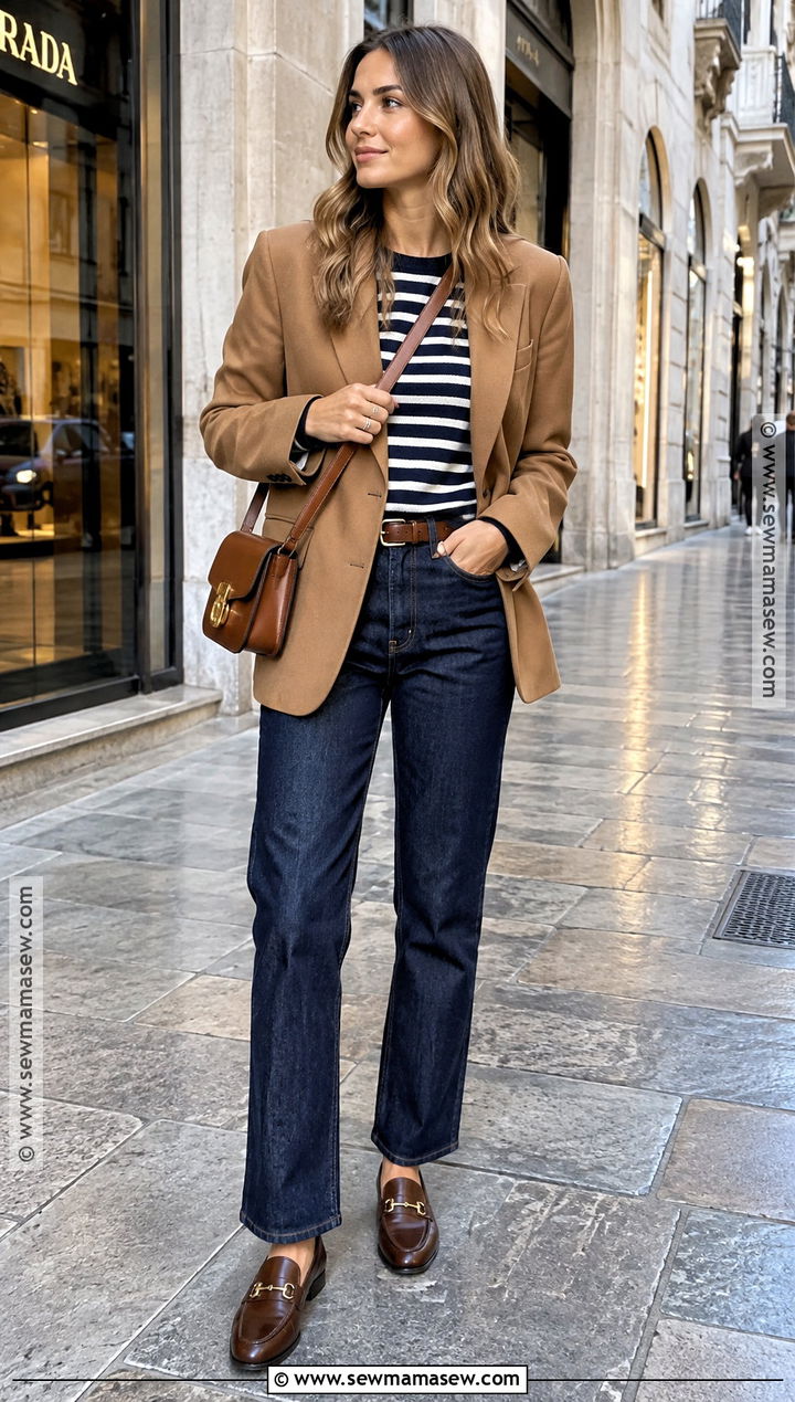 Italy Fall Blazer and Jeans Outfit - 20 fall italy travel outfits