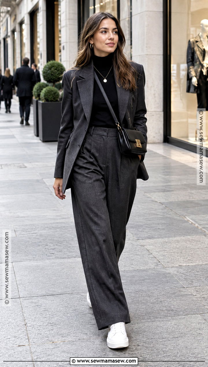 Italy Fall Pantsuit And Sneakers Outfit - 20 Italy Outfits Fall for Women