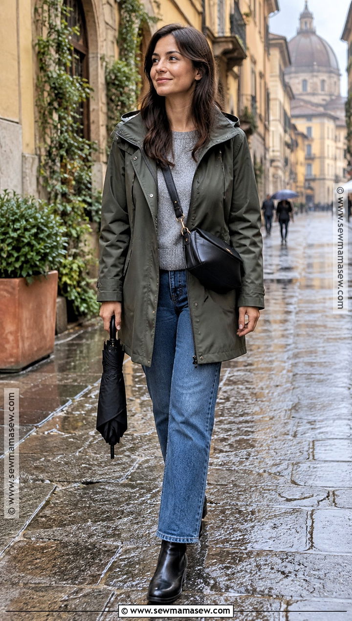 Italy Fall Rain Jacket And Jeans Outfit - 15 Italy Fits Fall