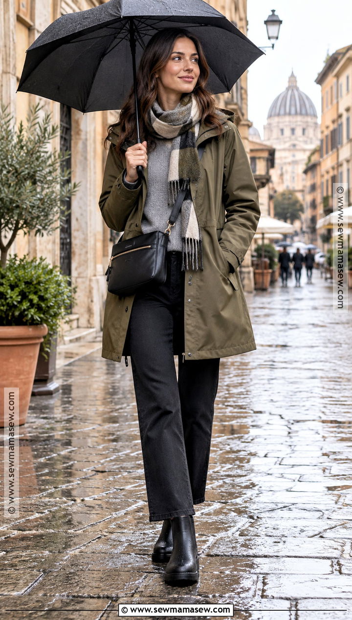 Italy Fall Raincoat And Waterproof Boots Outfit - 25 fall italy outfits