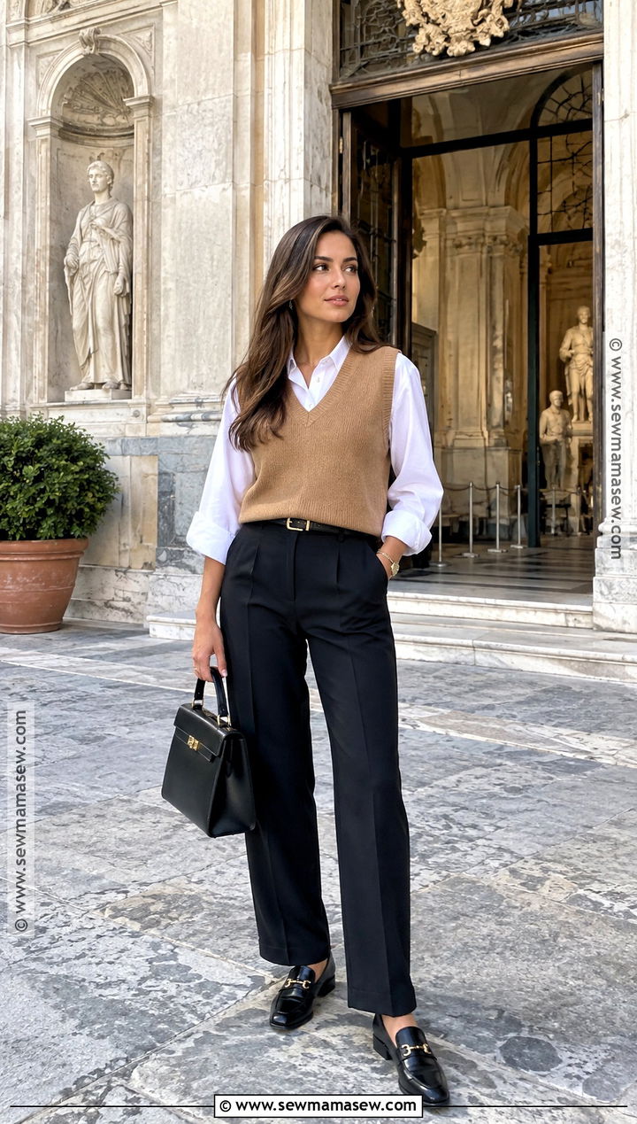 Italy Fall Sweater Vest Outfit - 25 italy outfits fall
