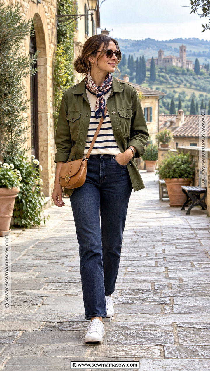 Italy Fall Utility Jacket And Jeans Outfit - 20 Italy Outfits Fall for Women