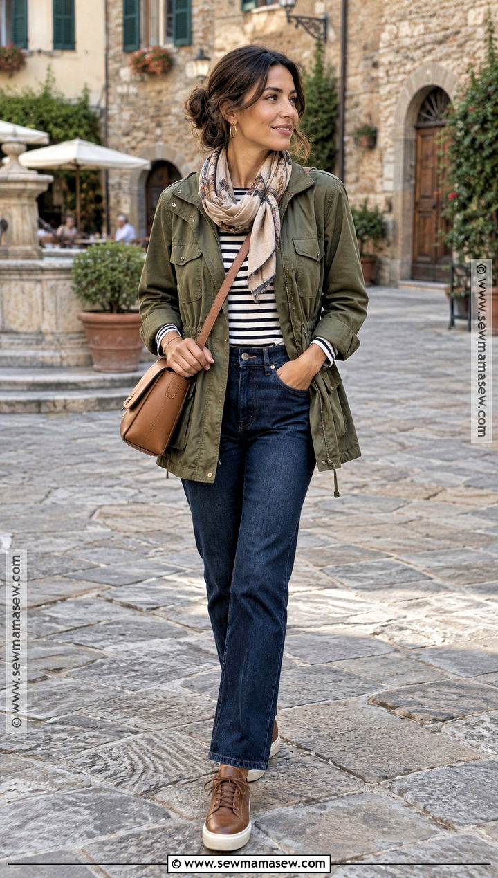 Italy Fall Utility Jacket And Jeans Outfit - 15 Italy Fits Fall