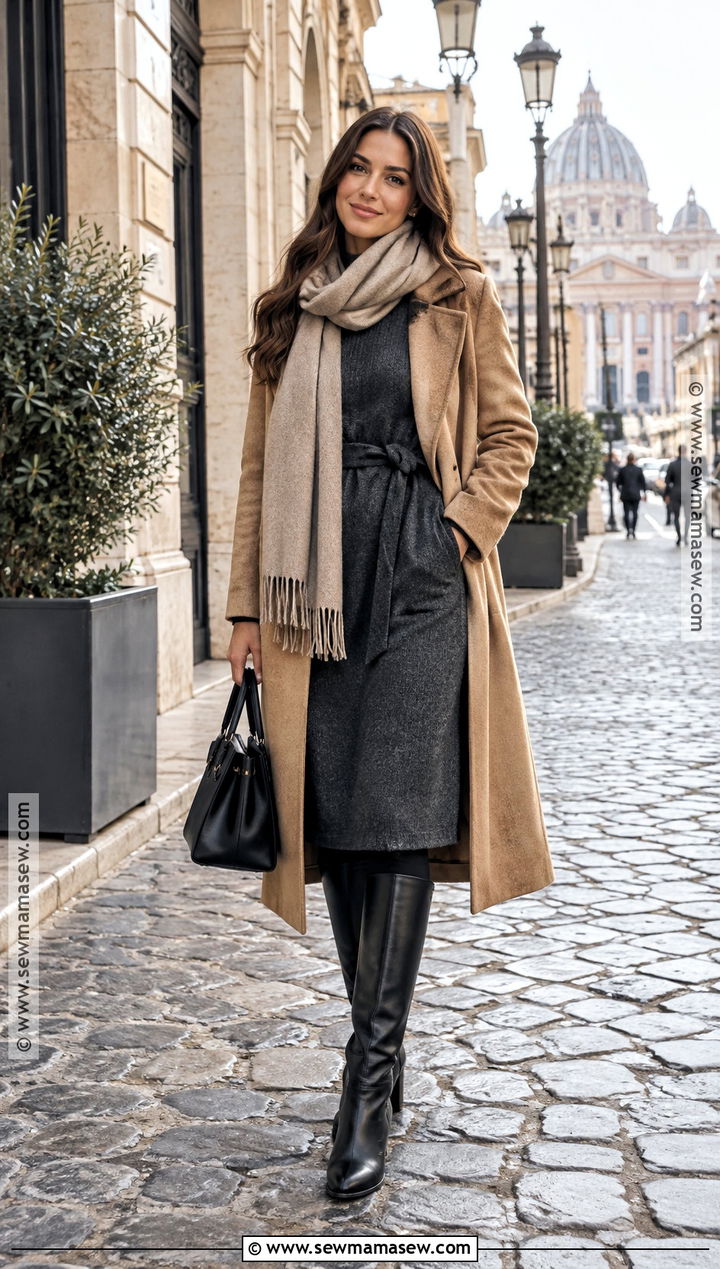 Italy November Knit Dress Outfit - 20 Italy In November Outfits