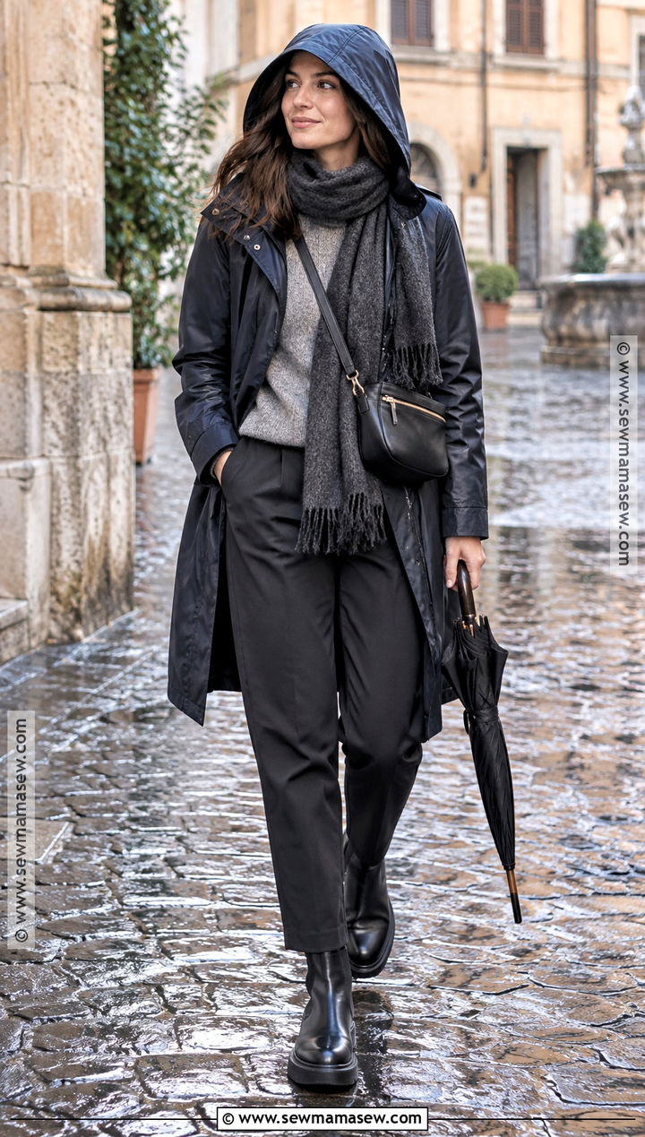 Italy November Rainy Day Outfit - 20 Italy November Outfits
