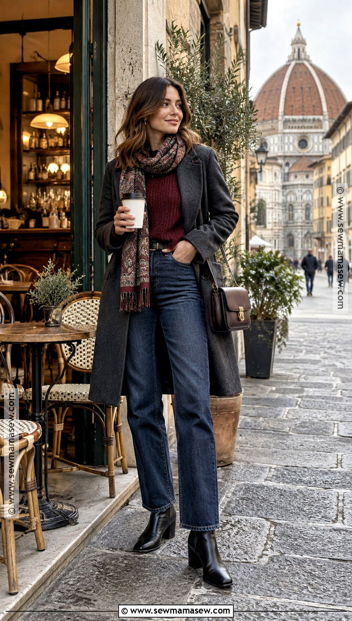 Italy November Sweater And Jeans Outfit - 20 Italy In November Outfits
