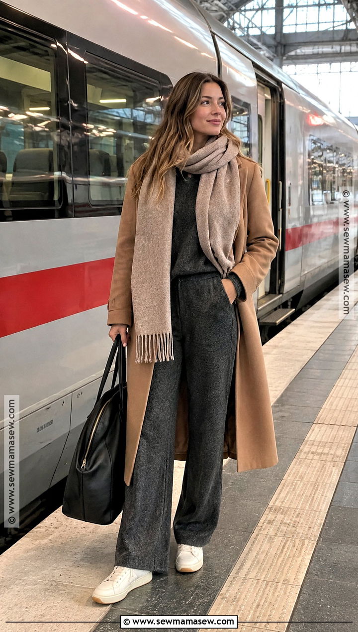 Italy November Travel Day Matching Set Outfit - 15 outfit ideas for italy in november