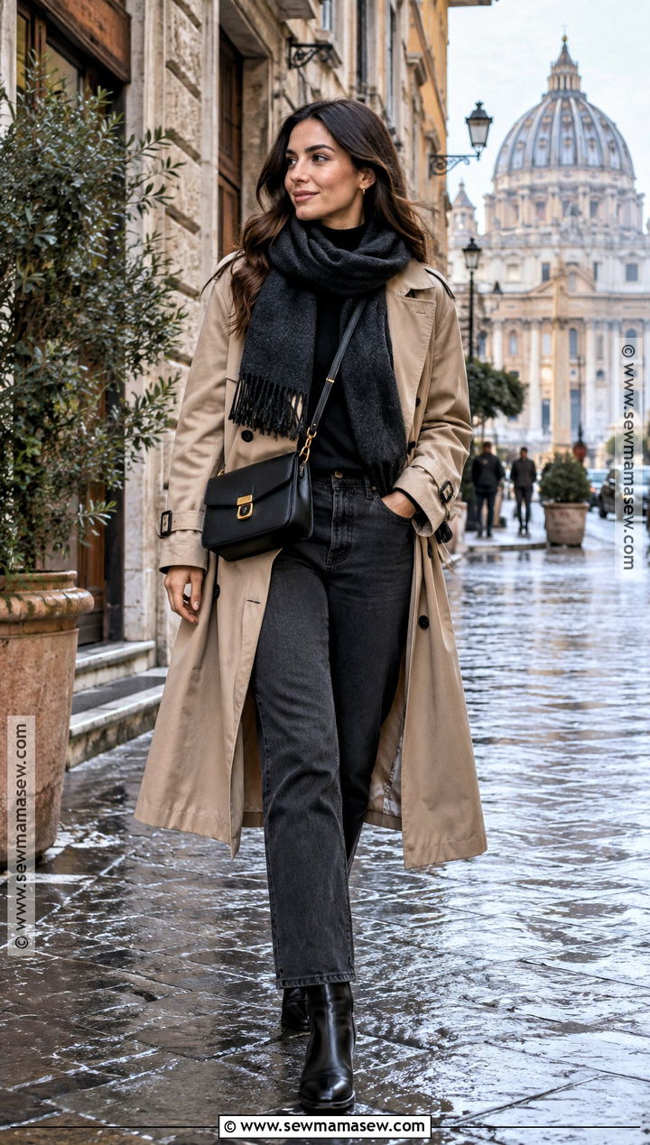 Italy November Trench Coat Outfit - 20 Italy In November Outfits
