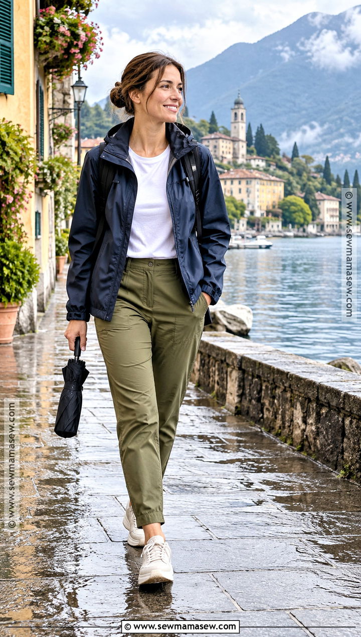 Italy September Rain Jacket And Travel Pants Outfit - 20 Italy September Outfit Ideas