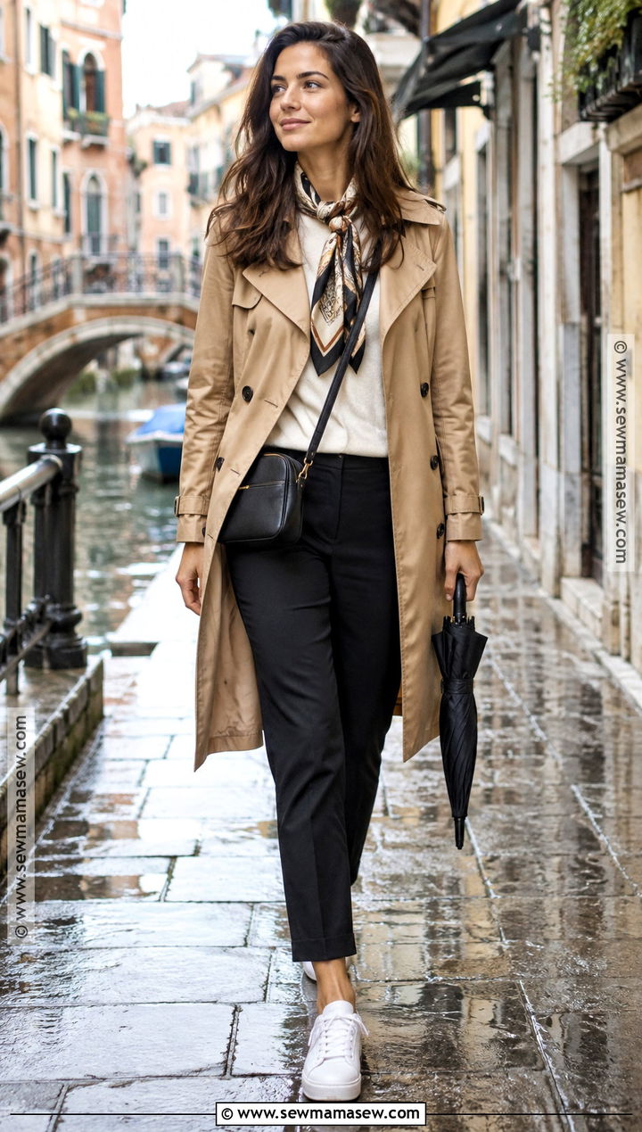 Italy September Trench Coat And Ankle Pants Outfit - 20 Italy September Outfit Ideas