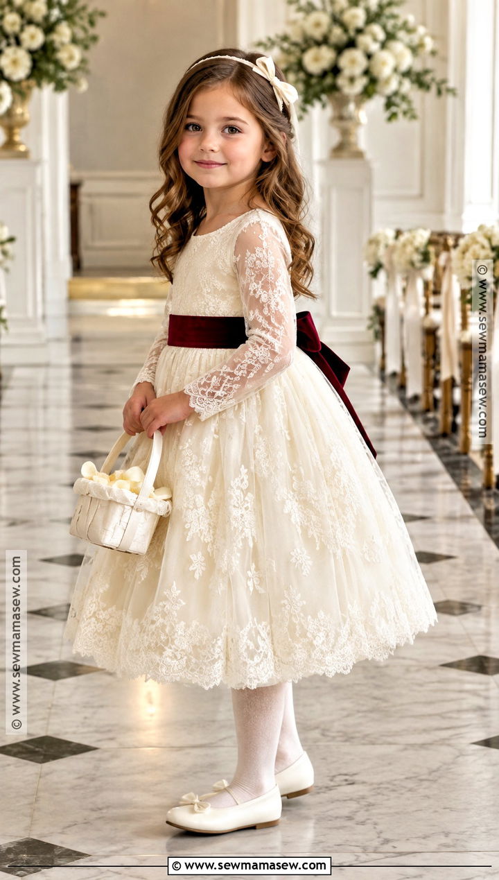 Ivory Lace And Tulle Flower Girl Dress - 15 November Flower Girl Dresses