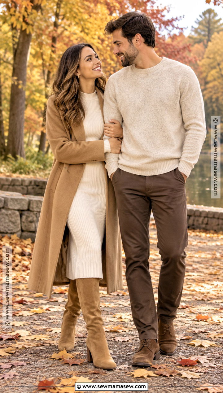 Ivory Sweater Dress Engagement Photo Outfit - 15 engagement photos outfits october