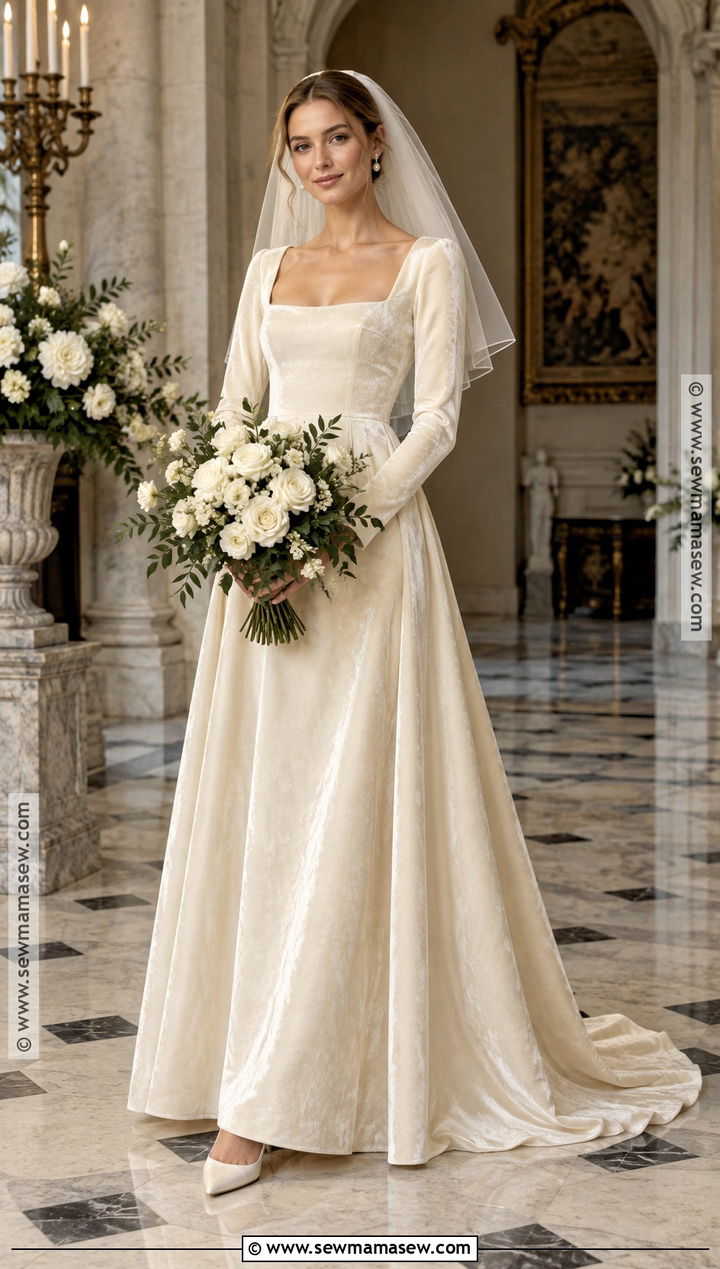 Ivory Velvet November Wedding Dress - 25 november wedding dress ideas