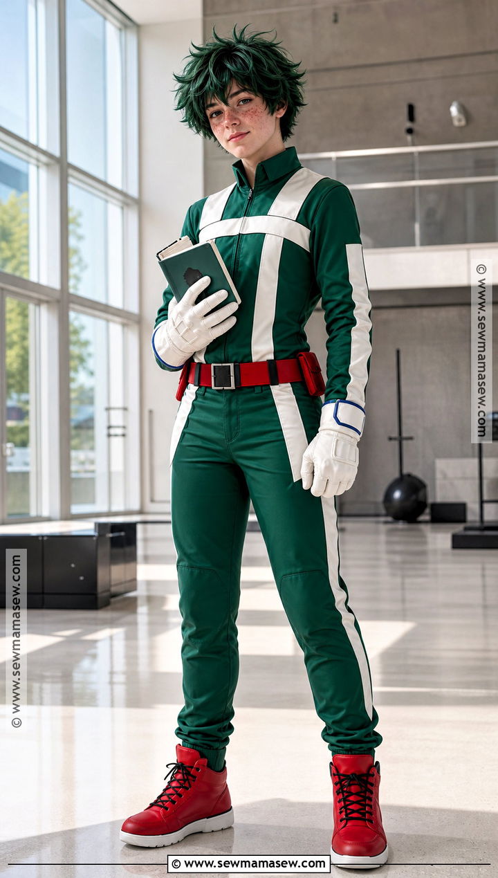 Izuku Midoriya Cosplay With Green Jumpsuit - 30 short hair cosplay characters ideas