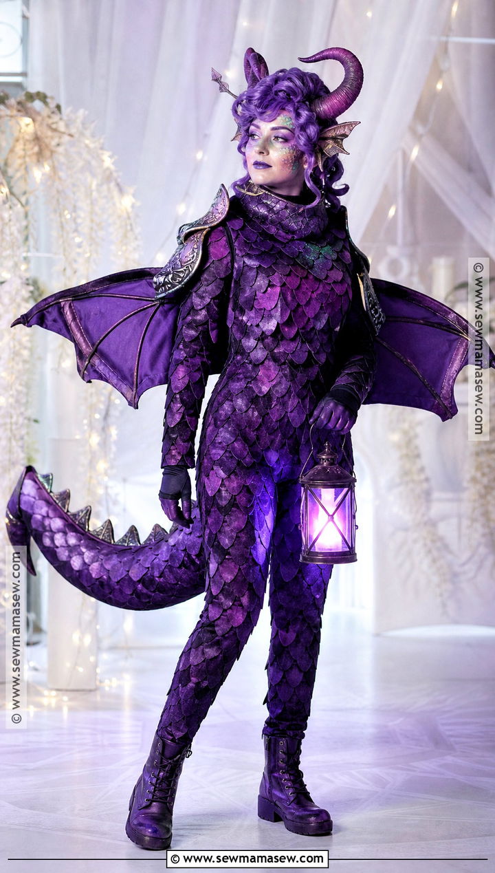 Jabberwock Costume With Purple Wings - 35 alice in wonderland costume ideas