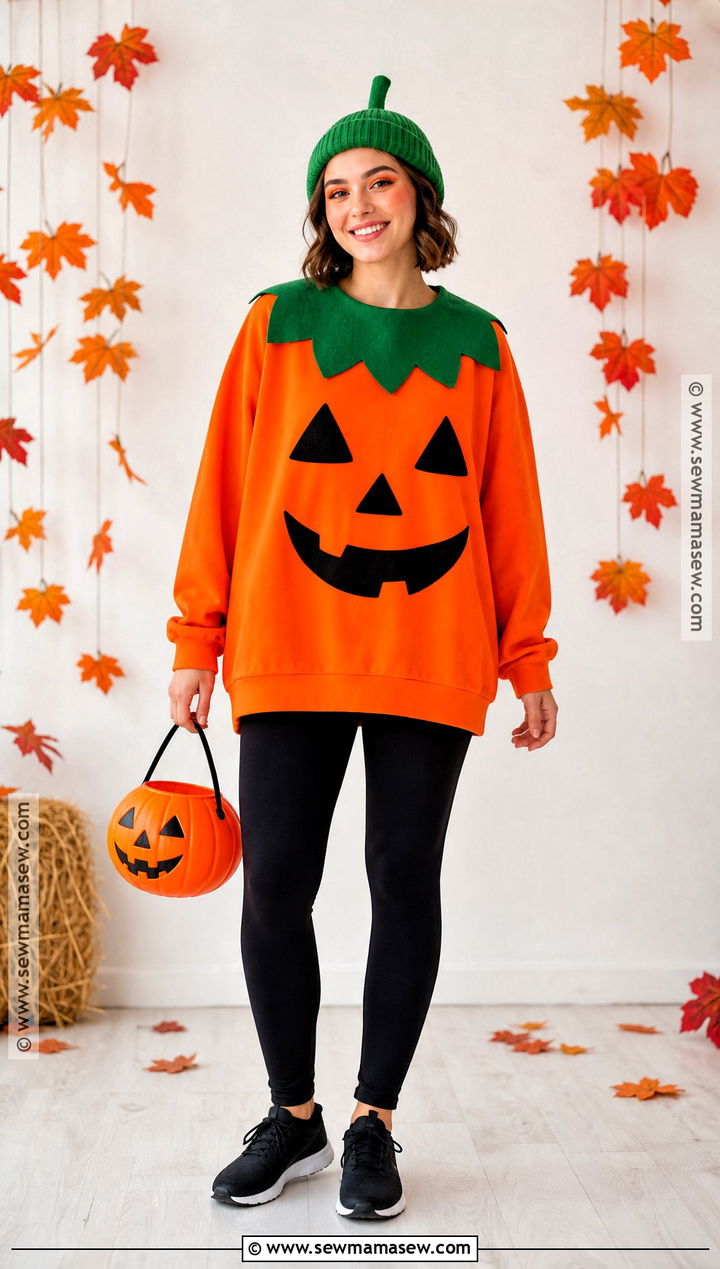 Jack O Lantern Costume With Orange Shirt - 30 simple halloween costume ideas