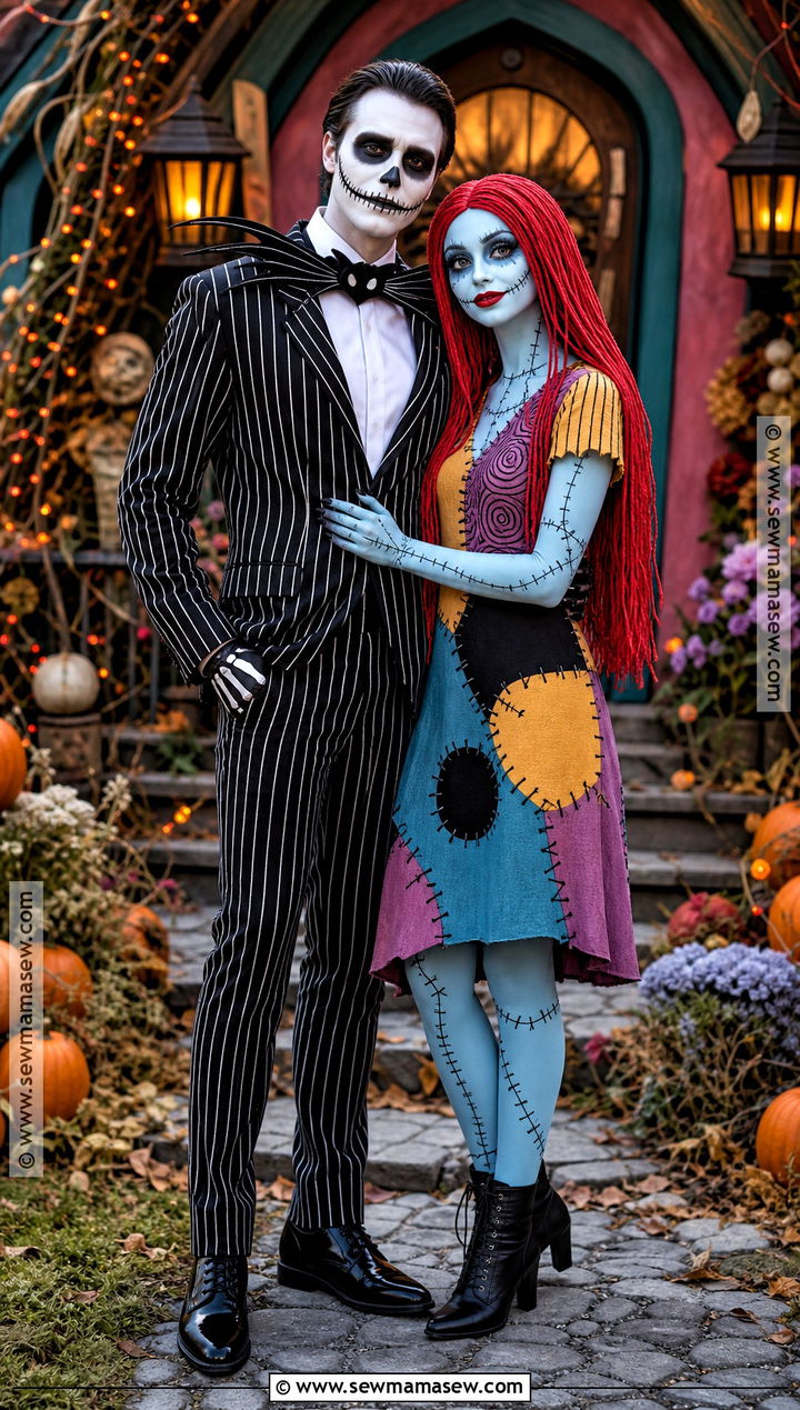 Jack Skellington And Sally Couple Costume - 40 disney couple costumes