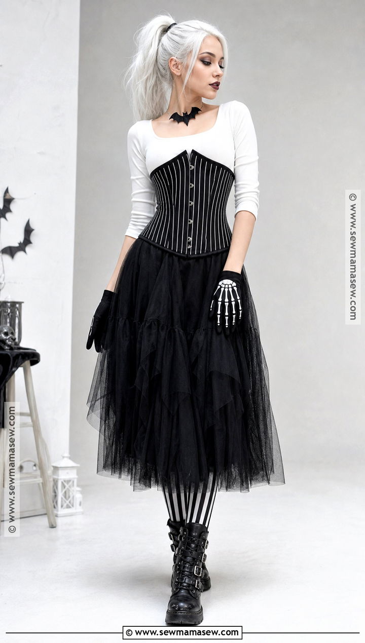 Jack Skellington Corset And Tulle Costume - 30 Jack Skellington Costume Ideas for Women
