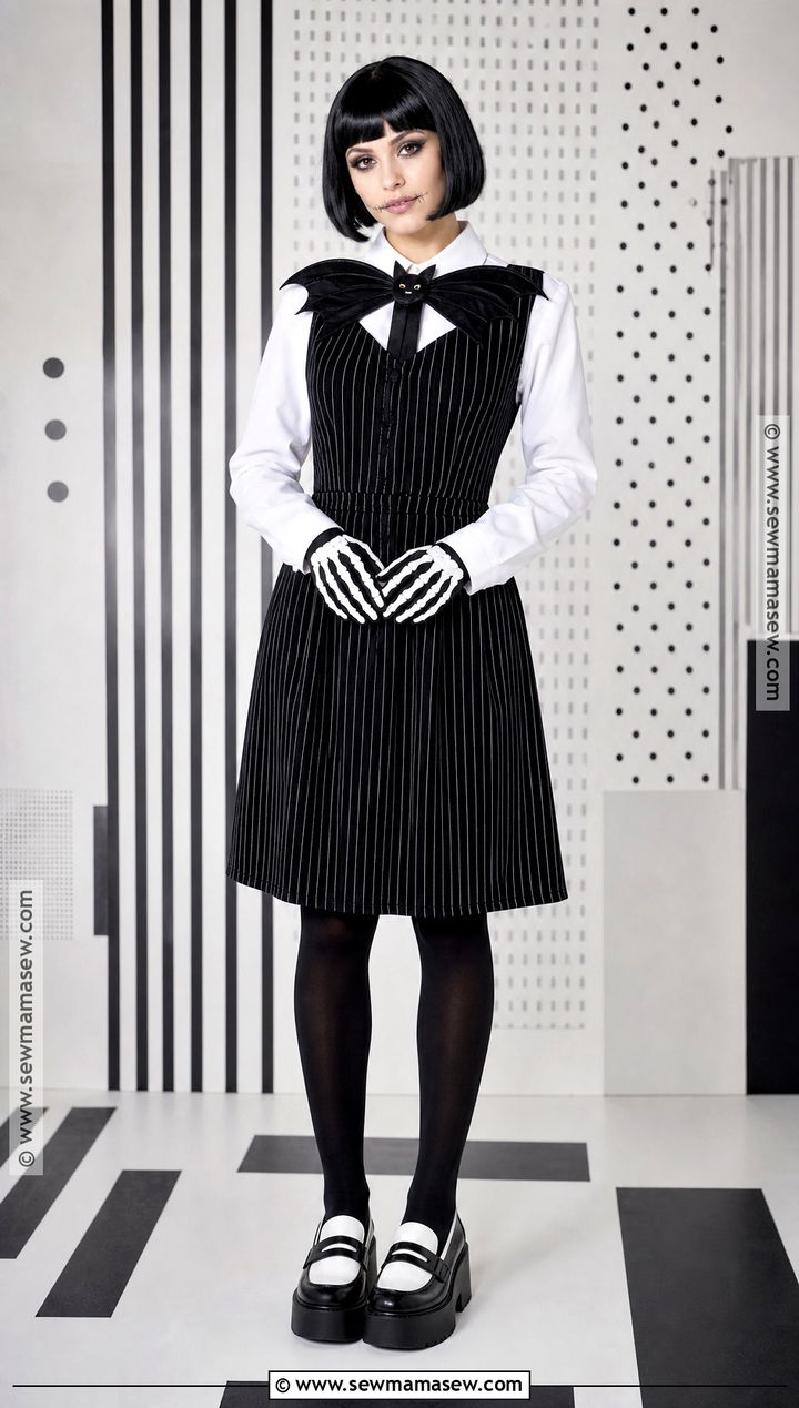 Jack Skellington Costume With Black Bob Wig - 30 Jack Skellington Costume Ideas for Women