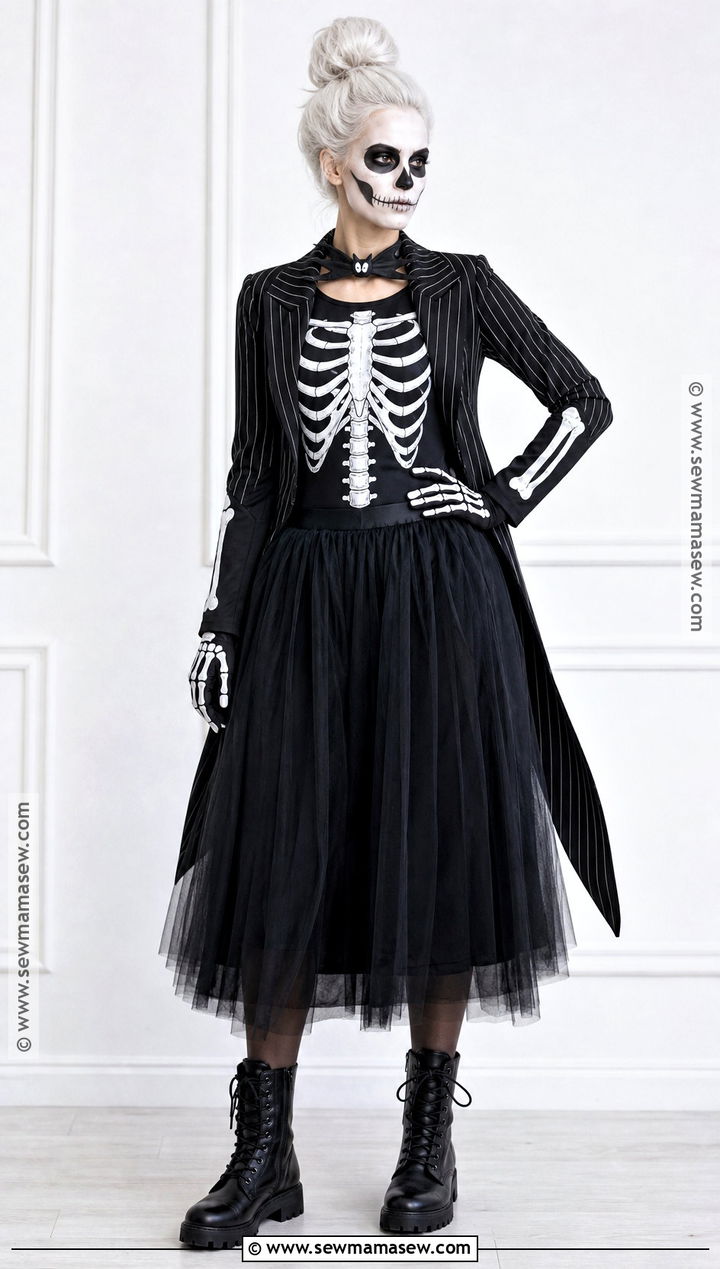 Jack Skellington Costume With Skeleton Bodysuit - 30 Jack Skellington Costume Ideas for Women