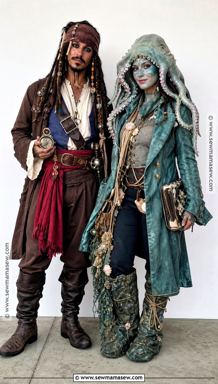 Jack Sparrow And Davy Jones Couple Costume - 30 Jack Sparrow Halloween Costume Ideas