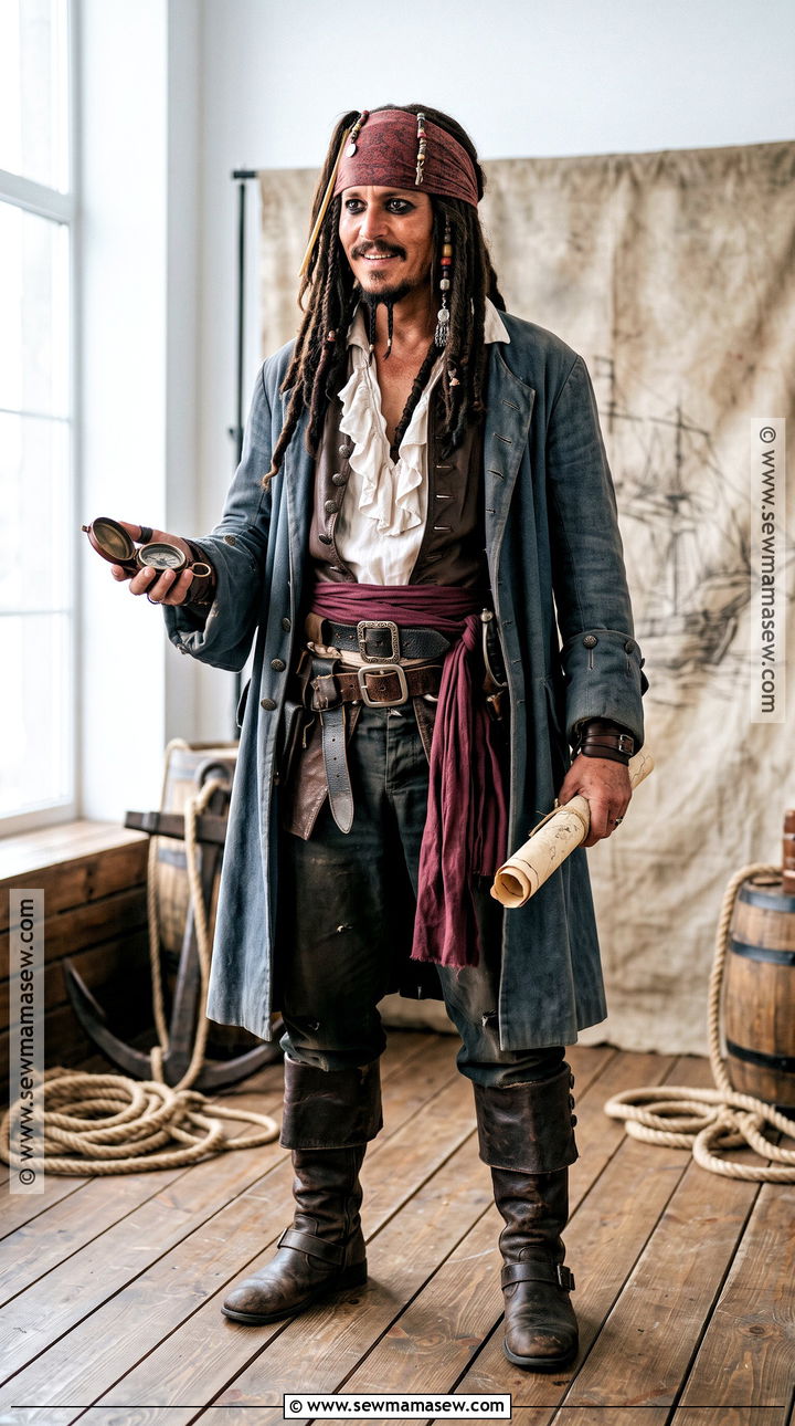 Jack Sparrow Pirate Costume - 30 Hollywood Characters Costume Ideas